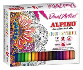 Фломастер Alpino Color Experience, сдвоенные пусеты, 36 шт.