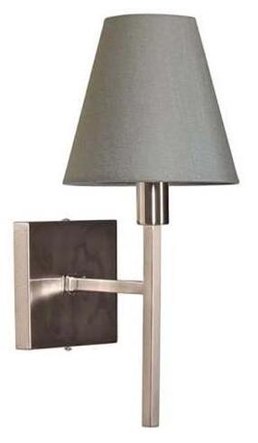 Šviestuvas sieninis Elstead Lighting Lucerne 1, E14, 1 x 25 W, pilka sp. / nikelio sp., 15.5 x 15 cm