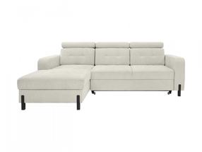 Kampinė sofa - lova Maxim M, smėlio sp., kairinė, 253 x 198 cm x 107 cm