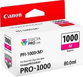 Tintes printera kasetne Canon PFI-1000M, fuksīna (magenta) krās., 80 ml