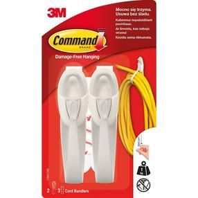 Kaablihoidik 3M COMMAND, valge v., 2 tk