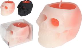 Svece, formas Skull, 10 h, (krāsa/dizains tiek izvēlēts nejauši)