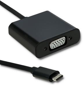 Adapteris Qoltec USB 3.1 50376 USB Type-C, VGA Female, 0.23 m, juoda sp.