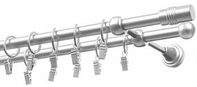 Karnīzes komplekts Eliza Cylinder, 200 cm, Ø 16 mm, matēta hroma цв.