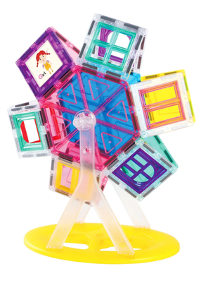 Magnetkonstruktor Picasso Tiles Ferris Wheel PT01, 63 tk, mitmevärviline