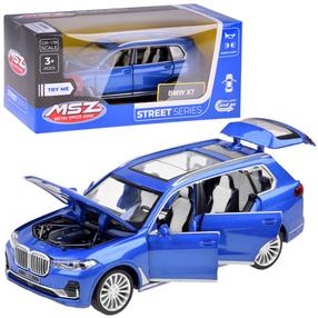  Rotaļlieta automašīna MSZ Street Series BMW X7, 1:32, zila krās.