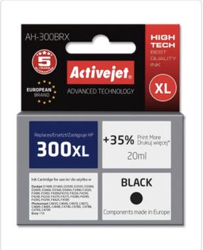 Tintes printera kasetne ActiveJet Premium AH-300BRX, melna krās., 20 ml