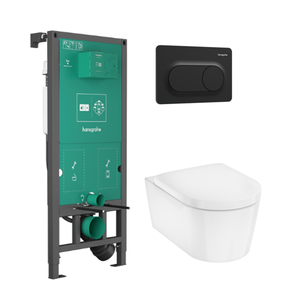 Туалет, подвесной Hansgrohe EluPura, с крышкой, 360 мм x 540 мм