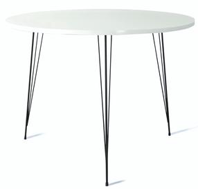 Stalas Kalune Design Sandalf, balta sp., 90 cm x 90 cm x 75 cm