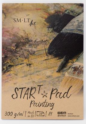 Zīmēšanas papīrs Smiltainis Start Pad Painting, A4, 300 g/m², balta krās., 29.7 cm x 21 cm, 20 lapu gab.