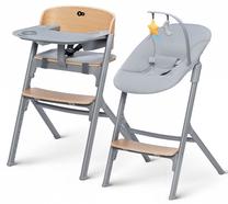 Maitinimo kėdutė KinderKraft Livy 4in1 Calmee, ruda sp./pilka sp.