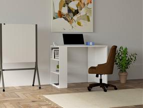 Rakstāmgalds ar skapi Kalune Design Cool 835PUQ2836, 90 cm x 50 cm, 70 cm, balta krās.