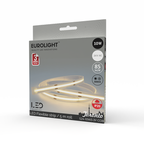 LED juosta Eurolight S24-10W3-3YCOB, 10 W, 85 lm, 5 m, IP20, 24 V
