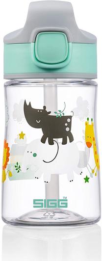 Vaikiška gertuvė Sigg Miracle Jungle Friend, 350 ml, 1 m., 7 cm, plastikas, skaidri sp./žalia sp.