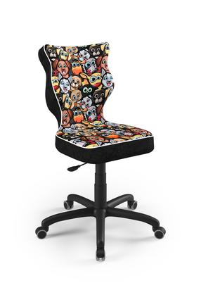 Laste töötool Petit Storia 28, 64 x 64 x 102.5 cm, pruun v./must v./oranž v.