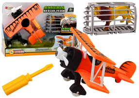Žaislinis lėktuvas Lean Toys Animals Rescue Team, įvairių spalvų