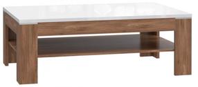 Kavos staliukas Forte Saint Tropez, ruda sp./balta sp., 120 cm x 75 cm x 43 cm