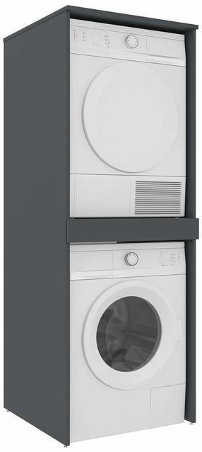 Шкаф для стиральной машины Kalune Design Linfa 70-017, матовый антрацитовый цв., 73 см x 70 см x 193 см