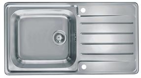 Кухонная мойка Alveus Praktik 100 Len, нержавеющая сталь, 50 см x 98 см x 21 см, хромовый цв.
