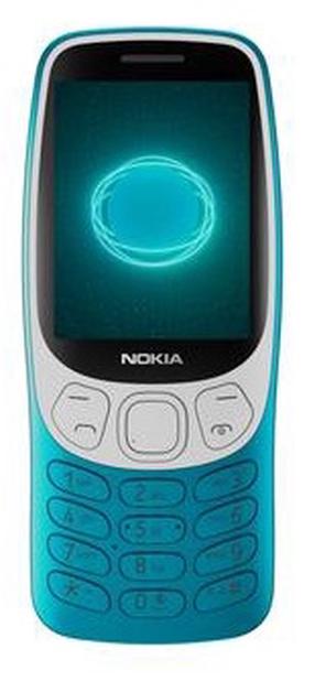 Telefons ar pogām Nokia 3210, 128 MB, zila krās.