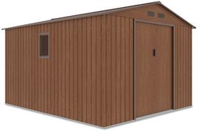 Sodo sandėliukas Hudson, 319 cm x 277 cm x 202 cm, ruda sp.