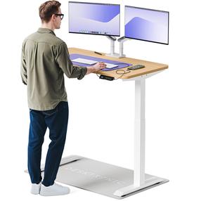 Arvutilaud reguleeritava kõrgusega Desktronic HomeOne, 120 cm x 60 cm, 72 - 119 cm, tamm v./valge v.