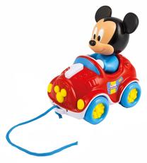 Lavinimo žaislas Clementoni Disney Baby Mickey Pull Along Car, 18.9 cm, mėlyna sp./raudona sp.