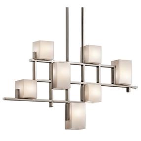 Lampa griesti Elstead Lighting City Lights, G9, 7 x 3 W, balta krās. / sudraba krās.