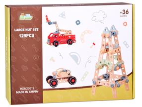Konstruktorius Kids Toyland Large Nut, 129 vnt., įvairių spalvų