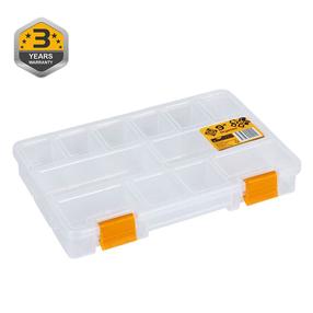 Įrankių dėžė Forte Tools S-ORG-9, 23 cm x 15 cm x 3.3 cm, balta sp.