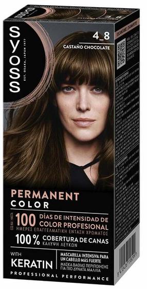 Plaukų dažai Syoss Permanent Color, castaño chocolate sp., 4,8