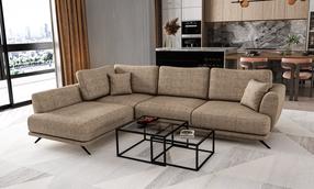 Kampinė sofa Larde Marte 20, šviesiai ruda sp., kairinė, 191 x 276 cm x 90 cm