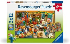 Пазл 2in1 Ravensburger Christmas Toy Factory, 18 см x 26 см, 24 шт., многоцветный