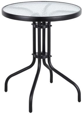 Lauko stalas MultiGarden, skaidri sp./juoda sp., 60 cm x 60 cm x 71 cm