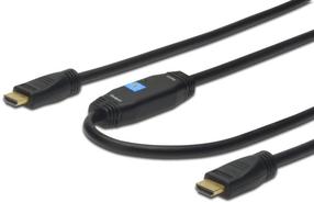 Vads Assmann AK-330118-200-S HDMI/HDMI HDMI male, HDMI male, 20 m, melna krās.