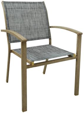 Lauko kėdė Patio Helene, ruda sp./pilka sp., 59 cm x 64 cm x 86 cm