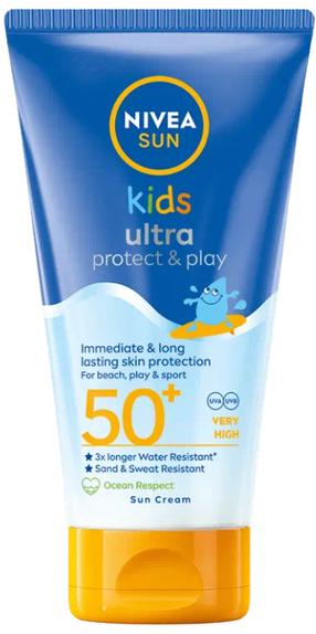 Лосьон для ухода за загаром для тела Nivea Kids Ultra Protect & Play SPF50+, 150 мл
