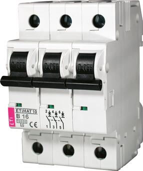 Automatinis jungiklis ETI ETIMAT10, 3P, C, 10kA, 40 A