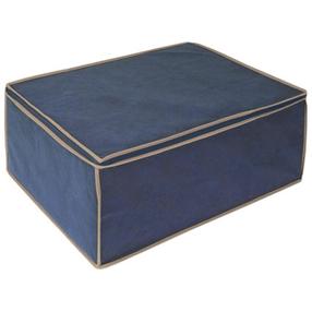 Segu somas Ordinett Blanket Box, 60 cm x 40 cm, audums, zila krās.