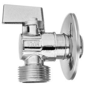 Kampinis ventilis Invena ZW-11-010-C, unitazo bakeliui, skalbimo mašinai, 1/2" x 3/8"