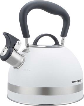 Arbatinukas su švilpuku King Hoff KH-1852, 1.8 l, balta sp./sidabro sp./juoda sp.
