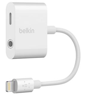 Adapteris Belkin, 3.5 mm (AUX)/Apple Lightning, balta krās.