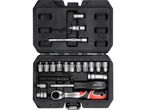 Įrankių rinkinys, veržliarakčio ir galvučių rinkinys Yato YT-38650, 4.5 - 13 mm, 29 vnt.