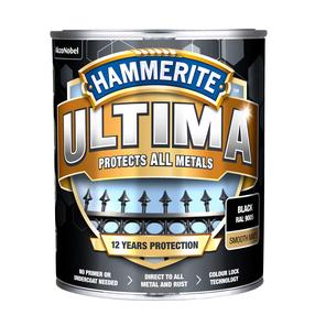 Emaliniai dažai, metalo konkstrukcijoms, apsaugant nuo korozijos Hammerite Ultima Matt, matinis, 0.7 l, juoda sp.