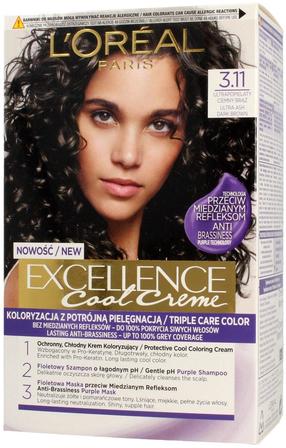 Matu krāsa L’Oréal Paris Excellence Cool Creme, ultra ash dark brown krās., 3.11, 60 ml