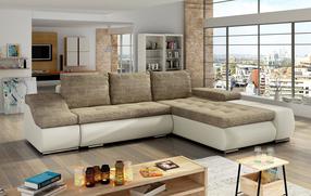 Kampinė sofa Ontario Berlin 03, Soft 33, šviesiai ruda sp., dešininė, 200 x 296 cm x 88 cm