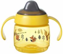Puodelis su snapeliu Tommee Tippee Weaning Sippee Superstar, 190 ml, 4 mėn., plastikas/silikonas, geltona sp.