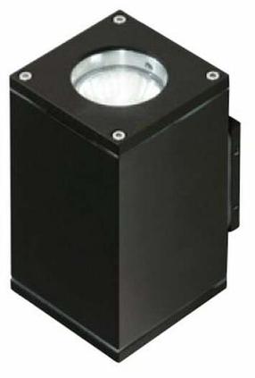 Sieninis lauko šviestuvas AZzardo Livio 2, 50W, GU10, IP54, juoda sp., 8 cm x 15.5 cm