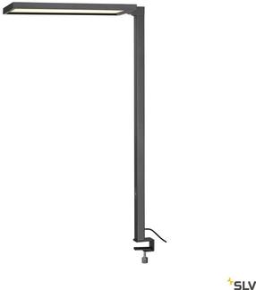 Pieskrūvējama galda lampa SLV Worklight, LED, 79W, melna krās./melna krās.