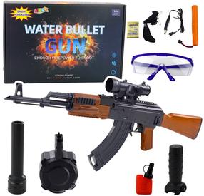 Rotaļlietu ūdens pistole, ar piederumiem Lean Toys Water Bullet, 96 cm Melna krās.